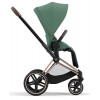 Коляска Cybex Priam IV Rosegold complete Cloud G Ocean Blue Plus Base G 3 в 1 Leaf Green