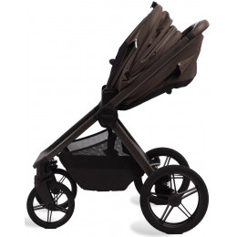 Детская коляска Peppy Soho 3 в 1 с автокреслом Jet Beige Brown (коричневый), рама серо-бежевый