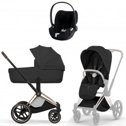 Коляска Cybex Priam V Rosegold Style Cloud T Sepia Black Plus 3 в 1 Sepia Black