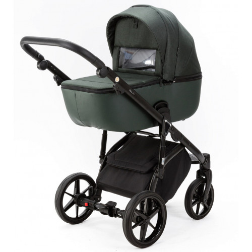 Детская коляска Adamex Nola 3 в 1 N-PS136 TIP (Т.ЗЕЛ.+ Т.ЗЕЛ. КОЖА)