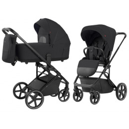 Коляска Carrello Alfa CRL-6522 2025 Cybex Aton S2 i-Size Ocean Blue 3 в 1 Rock Black
