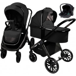 Детская коляска AmaroBaby Motus V2 3 в 1 с автокреслом Rant Miro Black черный