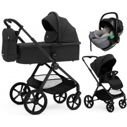 Коляска Agex Life 3 в 1 матовая рама с автокреслом i-Safe Grey ALB583 Black (Черный)
