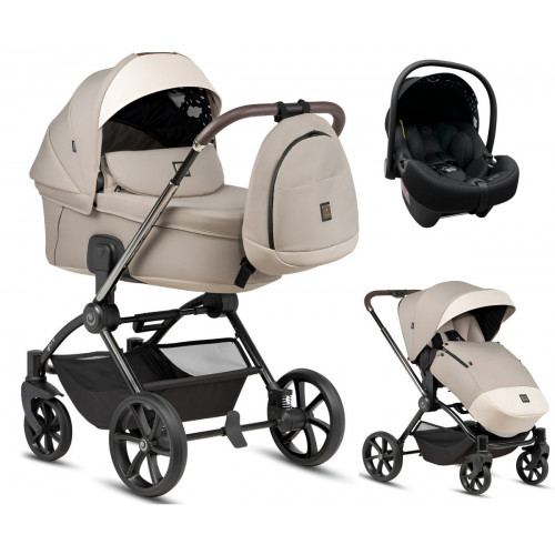 Детская коляска Tutis Gio Plus 3 в 1 с автокреслом Elo Lux EduSky Black 1552180 Beige