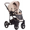 Детская коляска Bebetto Magnum Light 3 в 1 с автокреслом Avionaut Cosmo 21 св.бежевый. коричневая рама