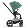 Коляска Cybex Priam IV Rosegold complete Cloud G Ocean Blue Plus Base G 3 в 1 Leaf Green