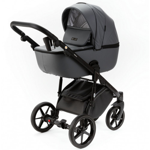 Детская коляска Adamex Nola Deluxe 3 в 1 N-SA32 (СЕРАЯ КОЖА)