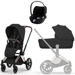 Коляска Cybex Priam V Rosegold Style Cloud T Sepia Black Plus 3 в 1 Sepia Black