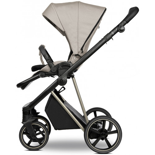 Детская коляска Roan Sol Vintage Luxury 2.0 3 в 1 с автокреслом Tutis Elo Lux EduSky Black VIN 06/HZ Hazel/Champagne/руч.Black