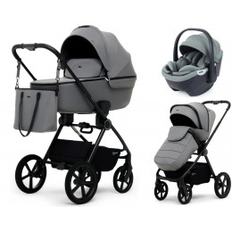 Детская коляска Rant Teo Soft 3 в 1 с автокреслом Aster Zero Olive Grey