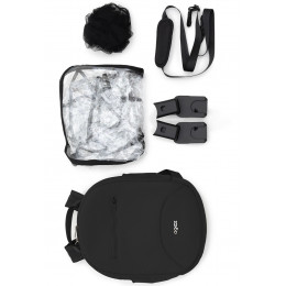 Коляска Agex Life 3 в 1 матовая рама с автокреслом i-Safe Grey ALB583 Black (Черный)