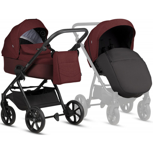 Детская коляска Tutis Leo 3 Plus 3 в 1 с автокреслом Beno Black 1582220 Burgundy