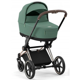 Коляска Cybex Priam IV Rosegold complete Cloud G Ocean Blue Plus Base G 3 в 1 Leaf Green