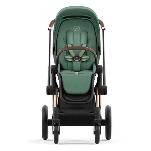 Коляска Cybex Priam IV Rosegold complete Cloud G Ocean Blue Plus Base G 3 в 1 Leaf Green