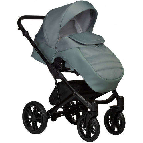 Детская коляска Indigo Mio S 3 в 1 с автокреслом Avionaut Cosmo Grey 07 шалфей кожа+шалфей