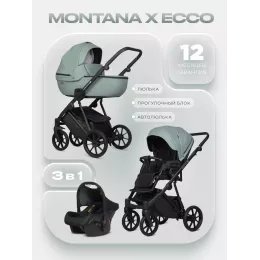 Коляска 3 в 1 Riko Basic Montana X Ecco 21 Green