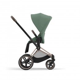 Купить коляску 3в1 Cybex Priam IV, в цвете Leaf Green (шасси Rose Gold) + автокресло Cybex Cloud T