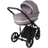 Детская коляска Adamex Rimini Deluxe 3 в 1 RI225A (св.сиреневая кожа+стальная перл.отделка)