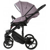 Детская коляска Adamex Rimini Deluxe 3 в 1 RI225A (св.сиреневая кожа+стальная перл.отделка)