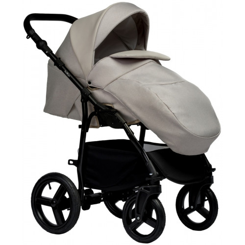 Детская коляска Indigo Impulse Eco 3 в 1 с автокреслом Avionaut Cosmo Beige Ie02 бежевая кожа/бежевый