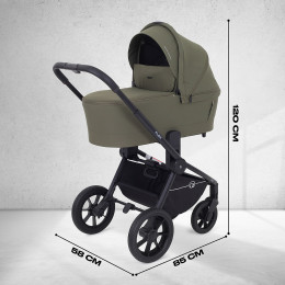 Детская коляска Rant Flex 3 в 1 RA076 с автокреслом Aster Zero Graphite Green