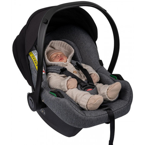 Детская коляска Indigo Mio Eco Plus 14 3 в 1 с автокреслом Avionaut Cosmo Grey 01 черная кожа