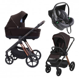 Детская коляска 3 в 1 Espiro Miloo 2025 и автокресло Pi Graphite 208 exellent chocolate / Графитовый (Graphite 117)