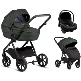 Детская коляска Tutis Uno 6 Plus Essential collection 3 в 1 с автокреслом Elo Lux EduSky Black 1602144 Pistaccio с сумкой