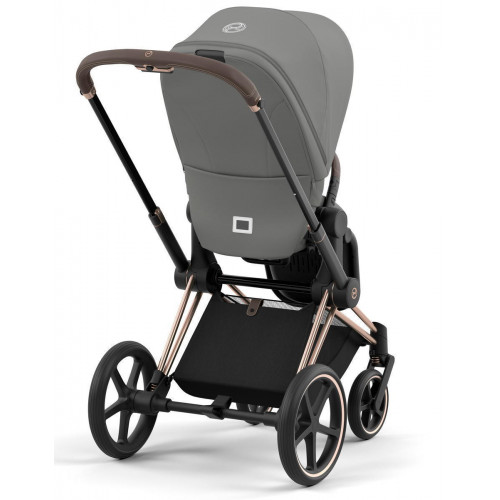 Коляска 3 в 1 Cybex Priam IV Rosegold complete и автокресло Aton B2 i-Size Volcano Black Mirage Grey