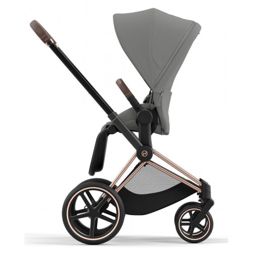 Коляска 3 в 1 Cybex Priam IV Rosegold complete и автокресло Aton B2 i-Size Volcano Black Mirage Grey