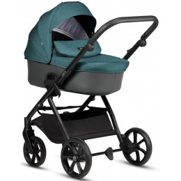 Детская коляска Tutis Leo 3 Plus 3 в 1 с автокреслом Elo Lux EduSky Black 1582307 Sea Blue