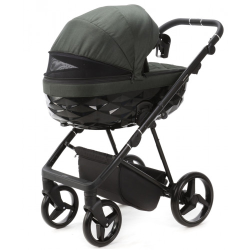 Детская коляска Adamex Quantum 3 в 1 Q-TK105 LUX (Т.ЗЕЛЕНЫЙ)