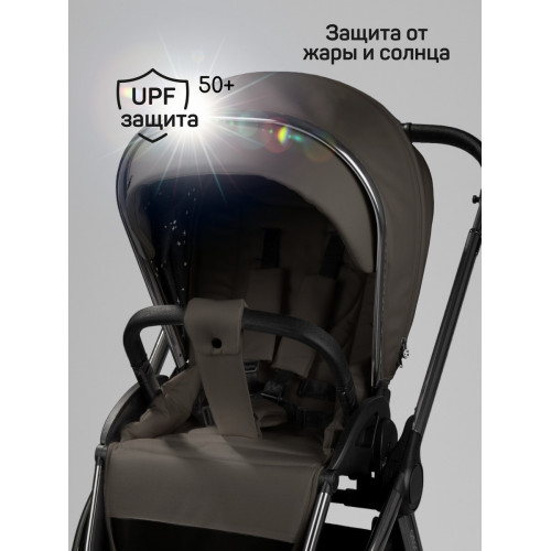 Детская коляска AmaroBaby Motus Premium Ecco 3 в 1 с автокреслом Rant Miro Olive серый