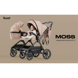 Детская коляска Rant Moss 3 в 1 с автокреслом Miro Graphite Latte beige