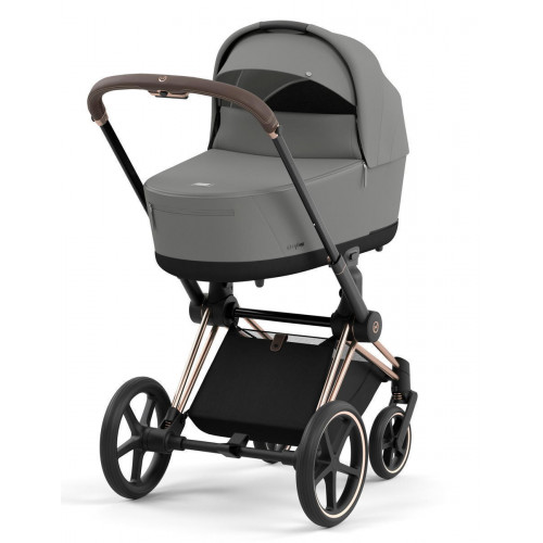 Коляска 3 в 1 Cybex Priam IV Rosegold complete и автокресло Aton B2 i-Size Volcano Black Mirage Grey