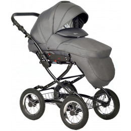 Детская коляска Indigo Barbara 21 Classic 3 в 1 с автокреслом Avionaut Cosmo Beige Ba05 т.серый