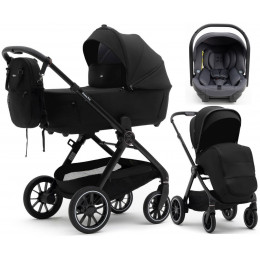 Коляска Agex Prima Pro 3 в 1 с автокреслом i-Team ATG080 Grey APP626 Black (Черный)