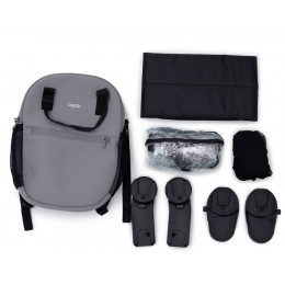 Коляска Agex Prima Pro 3 в 1 с автокреслом i-Safe S Grey APS214 Sora серый