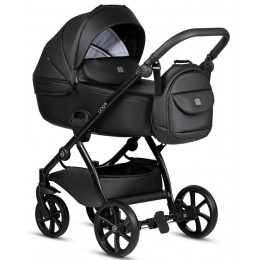 Детская коляска Tutis Uno 5 Plus Leather collection 3 в 1 с автокреслом Elo Lux EduSky Black 1402699 Jet Black