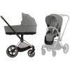 Коляска 3 в 1 Cybex Priam IV Rosegold complete и автокресло Aton B2 i-Size Volcano Black Mirage Grey
