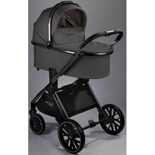 Детская коляска AmaroBaby Motus Premium Ecco 3 в 1 с автокреслом Rant Miro Olive серый