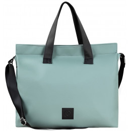 Детская коляска Roan Esso Кожа 3 в 1 с автокреслом Pituso Santiso Pro ESSK/214/1 Misti Mint/Grey/руч.Черный