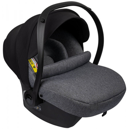 Детская коляска Indigo Mio Eco Plus 14 3 в 1 с автокреслом Avionaut Cosmo Grey 01 черная кожа