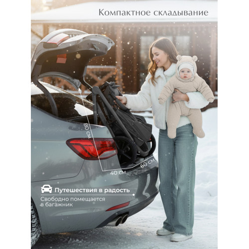 Коляска 3 в 1 Sweet Baby SBL Dolce + автокресло Premier Black Dark Grey
