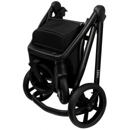 Детская коляска Roan Esso Кожа 3 в 1 с автокреслом Tutis Elo Lux EduSky Black ESSK/214/1 Misti Mint/Grey/руч.Черный