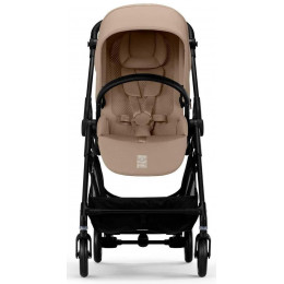 Коляска Cybex Melio Carbon Cloud G i-Size Moon Black Plus 3 в 1 Almond Beige/Magic Black с дождевиками