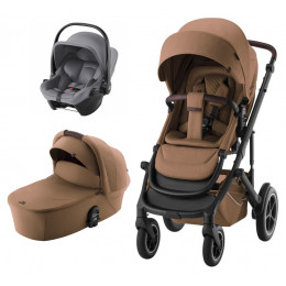 Коляска 3 в 1 Britax Roemer Smile 5Z LUX и автокресло Baby-Safe Core Frost Grey Warm Caramel