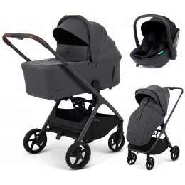 Детская коляска Rant Aventa 3 в 1 с автокреслом Miro Black Graphite