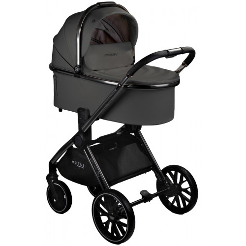 Детская коляска AmaroBaby Motus Premium Ecco 3 в 1 с автокреслом Rant Miro Olive серый