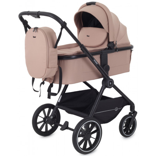 Детская коляска Rant Moss 3 в 1 с автокреслом Miro Graphite Latte beige